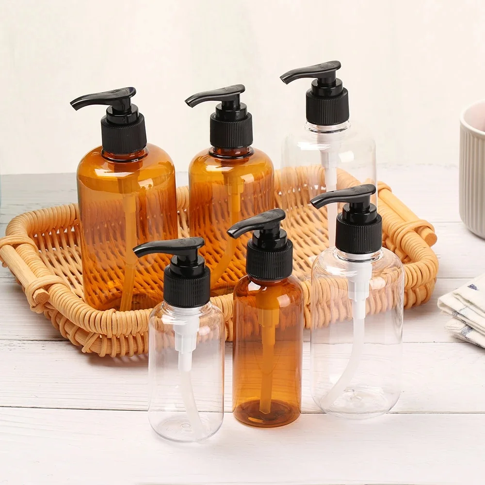 100ml 200ml 300ml Bathroom Portable Soap Dispensers Lotion Shampoo Shower Gel Soap Empty Bath Pump Bottle Travel Containers