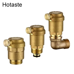 Hotaste-Válvula de desflación automática de latón DN15/20/25 para tuberías de calefacción de agua doméstica, Válvula de ventilación vertical/codo