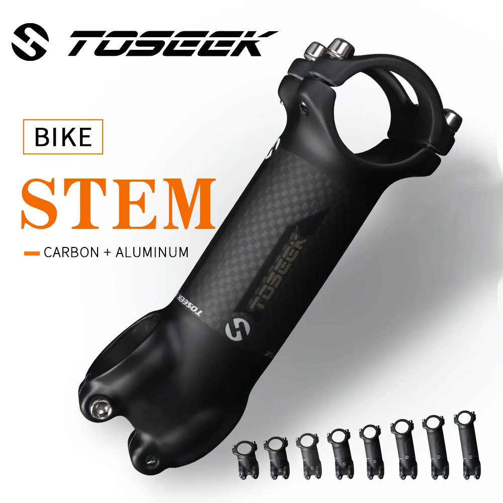 TOSEEK Bicycle Handlebar Stem 6 Degree 17 Degree Carbon Aluminum Mtb Stem Ultralight Road Mountain Bike Table Bicycle Part