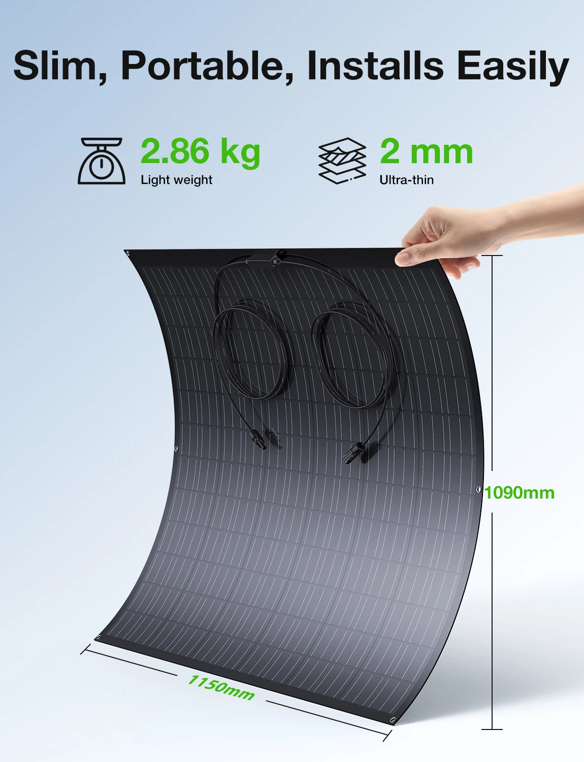 LIONSHEE Flexibles Solarmodul 2er-Pack (insgesamt 480 W), 2 × 240 W 17,55 % monokristallines PERC-PV-Modul, IP67, biegsam für Camping und netzunabhängige Nutzung – Detail 6