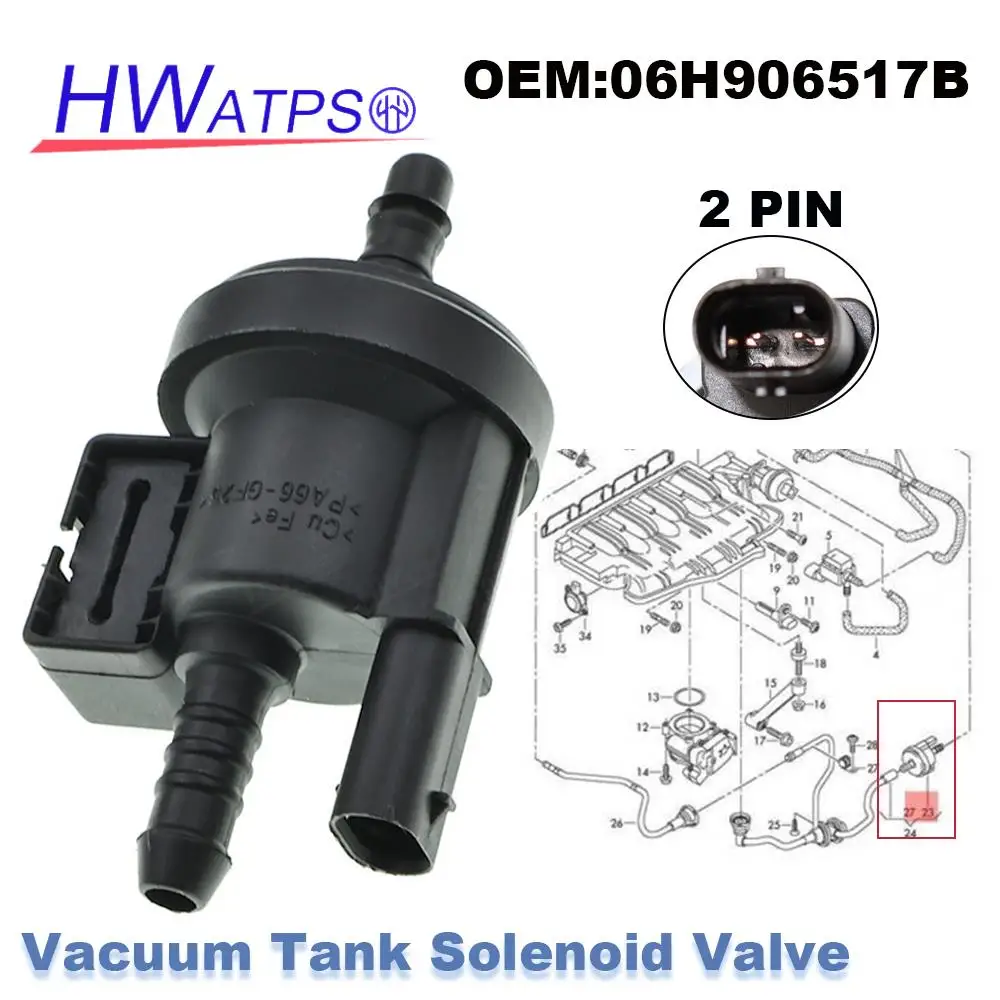 1/5/10 Pcs For Audi A3 A4 TT VW Jetta Golf Passat Skoda Superb Yeti Seat Altea Vacuum Tank Solenoid Valve 06H906517B 0280142459