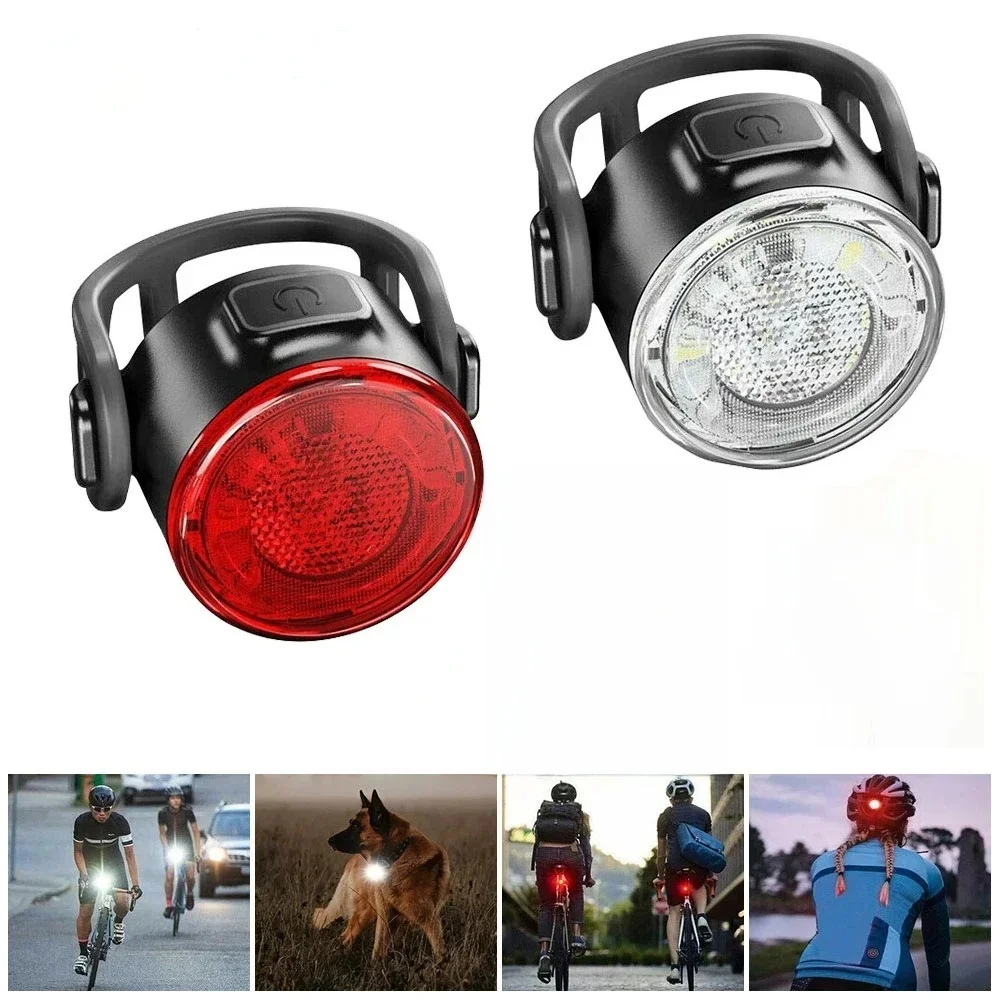 AliExpress Bike Light Set USB Rechargeable LED Bike Headlight Taillights Night Riding Safety Warning Tail Light Bicycle Front Rear Lamps