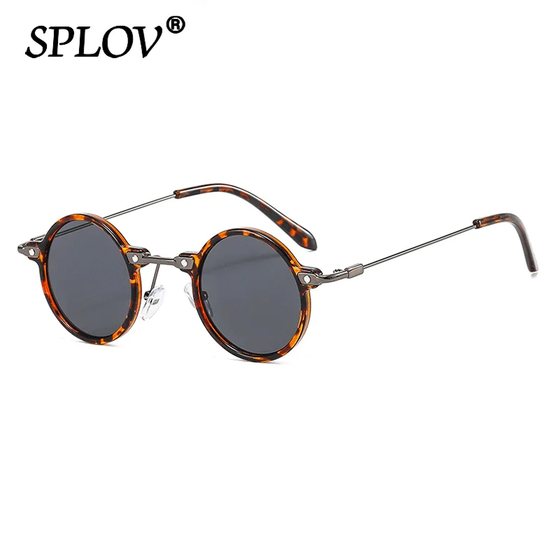 New Small Round Sunglasses Men Women Retro Steam Punk Glasses Gradient Clear Lens Eyewear Vintage Driving Shades Ocean Color