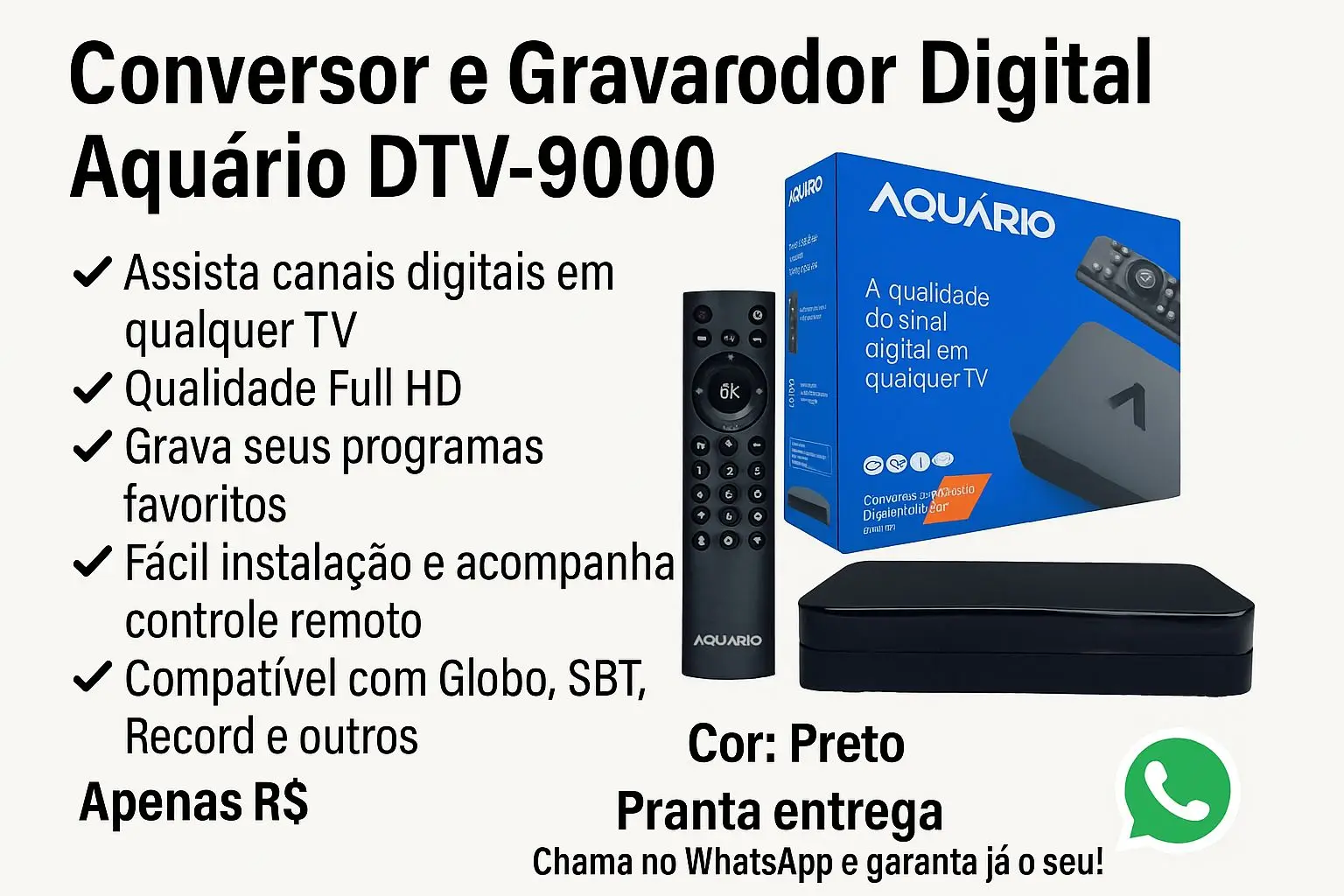 محول المسجل الرقمي Dtv-9000 Aquarium Hdmi Full HD Usb