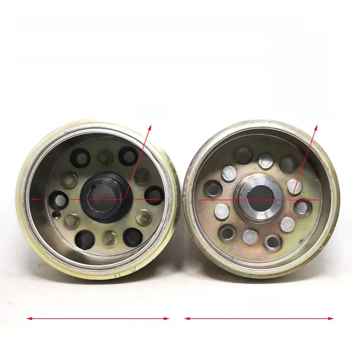 LINHAI Buyang MAJESTY YP250 250 260 300 400 ATV QUAD FLYWHEEL ROTOR ASSY MAGNETO COIL COVER 104MM 95MM — zdjęcie 2