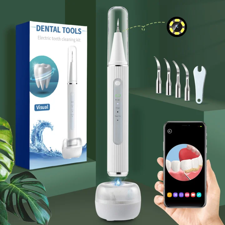 

Ultrasonic Visual Dental Scaler Tooth Cleaner 3 Modes Electric Dental Scaler Oral Calculus Tartar Remover USB Teeth Whitening