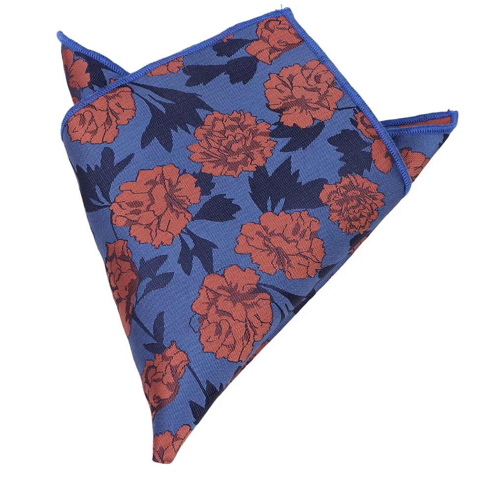 Fashion Colorful Mens Pocket Square 23CM Multicolor Floral Classic Wedding Handkerchief Business Jacquard Hanky