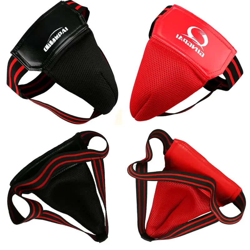Rouge noir adulte mâle MMA Jockstrap boxe Sanda aine gardes Taekwondo entraînement entrejambe protecteur coup de pied boxe Protection garde