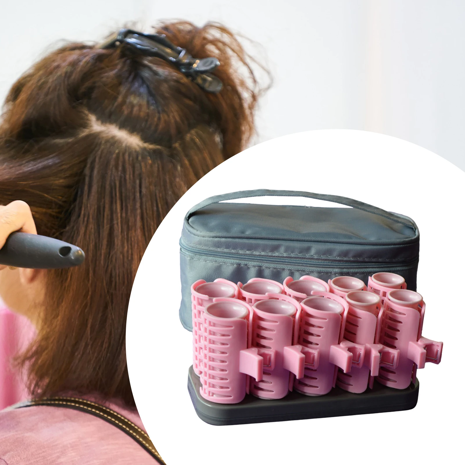 10Pcs Heated Hair Rollers Waver for Short Long Hair Electric Heated Curlers,Hair Styling Tool Professional Hairstyles Tube