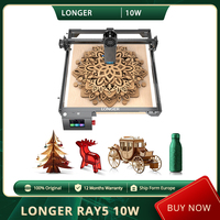 LONGER RAY5 10W Laser Engraver, 0.06x0.06mm Laser Spot, Touch Screen, Offline Carving, 32-Bit Chipset, WiFi Connection 400x400mm
