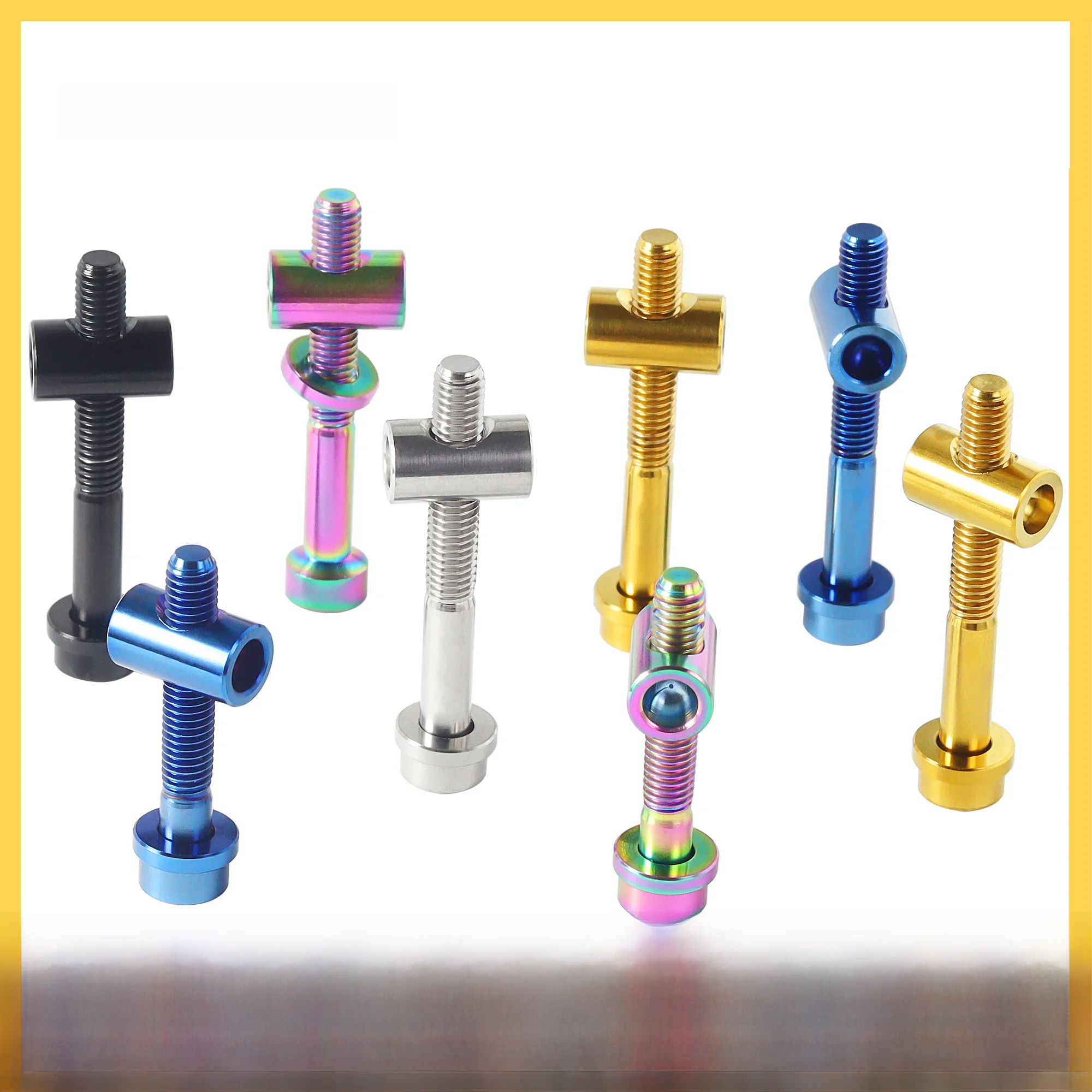 AliExpress XMSJ Bicycle Seatpost Fixed Bolts M5 x 30 40mm TC4 Titanium MTB Road Bike Seatpost Saddle Fixed Screws Seat Rod Fixing Bolt
