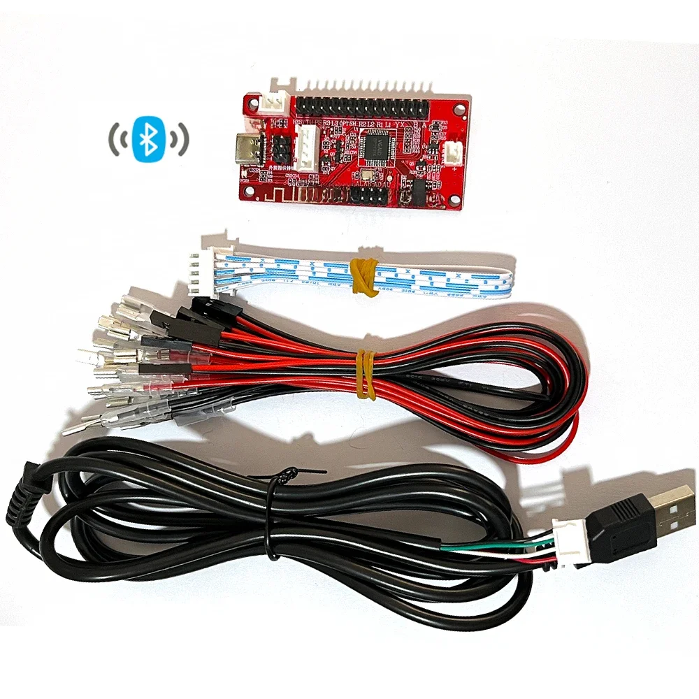 Joystick EnprintPCB Board, USB, Arcade ontariDelay Contrmatérielle, PC, PS3, PS4, IOS, One First, Wireless, Bluetooth, No Battery