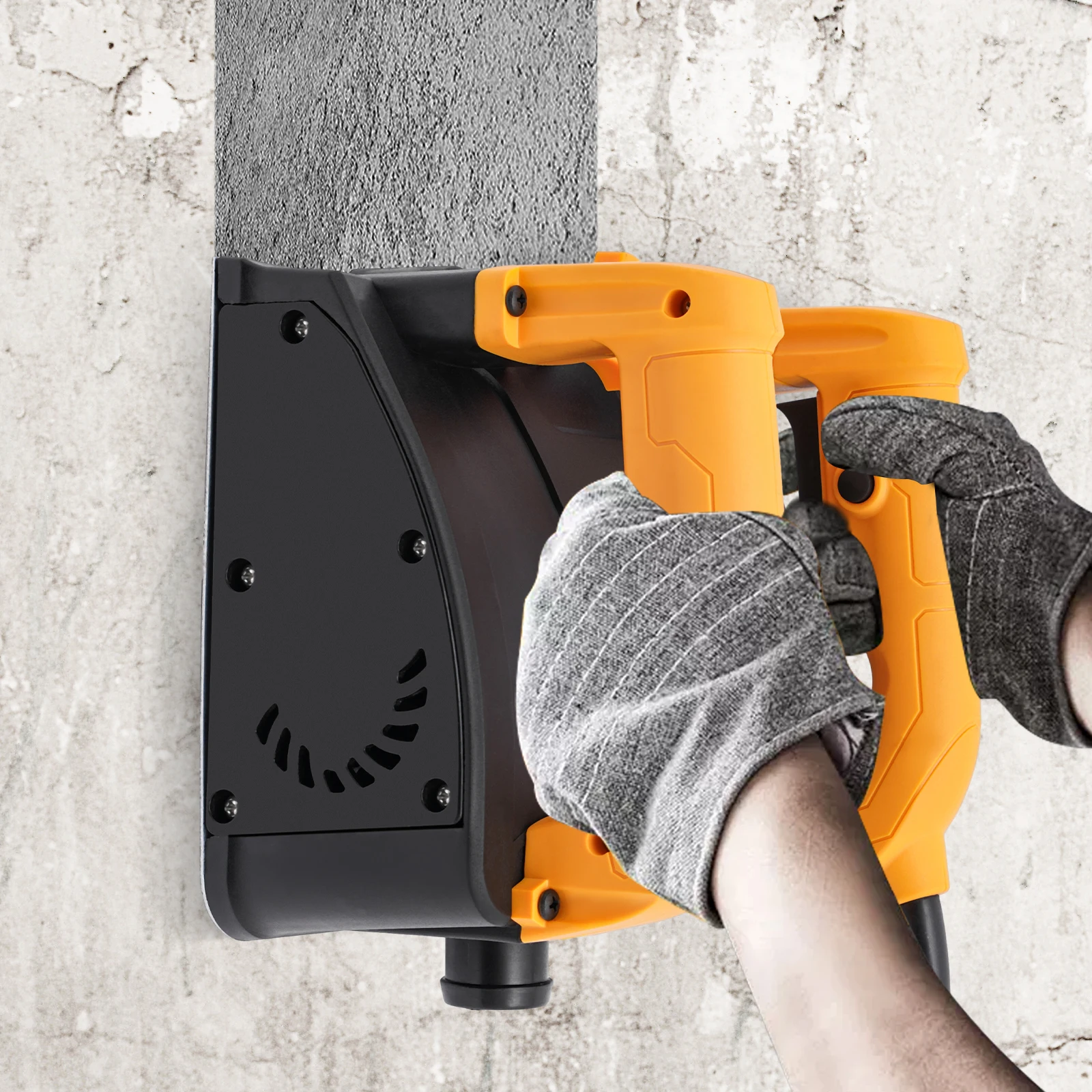 1,2 kW elektrische Betonfräsmaschine, 1000–4000 U/min, Renovierungsfräse, Gipfräsmaschine, Wandfräse, 15 cm Breite – Detail 1