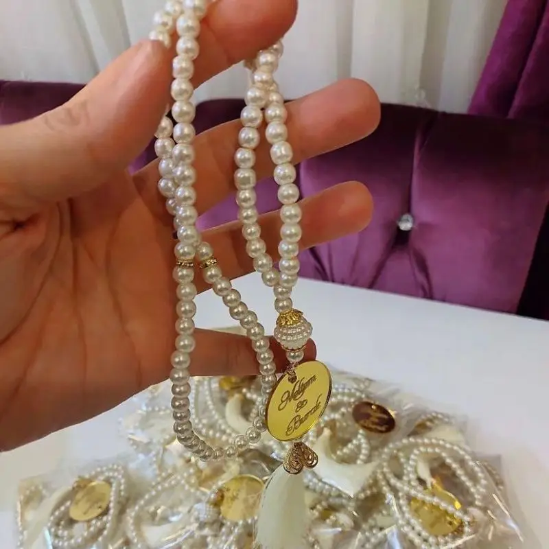 50 PCs Rosary Can Be Customized Baby Shower Religious Days Engagement Wedding Party And Events Always With You