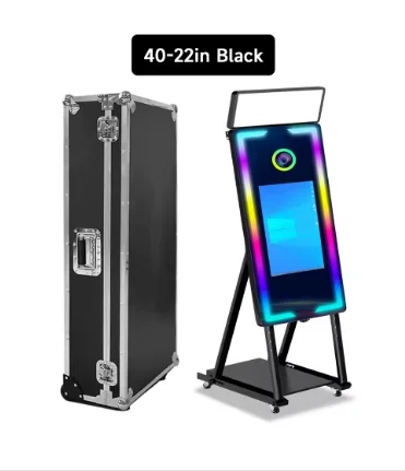 2026 VERBETERDE DRAAGBARE FOTOCABINE MET TOUCHSCREEN, 43-INCH/32-INCH/22-INCH SPIEGELFOTOCABINE, GESCHIKT VOOR BRUILOFTEN EN EVENEMENTEN.