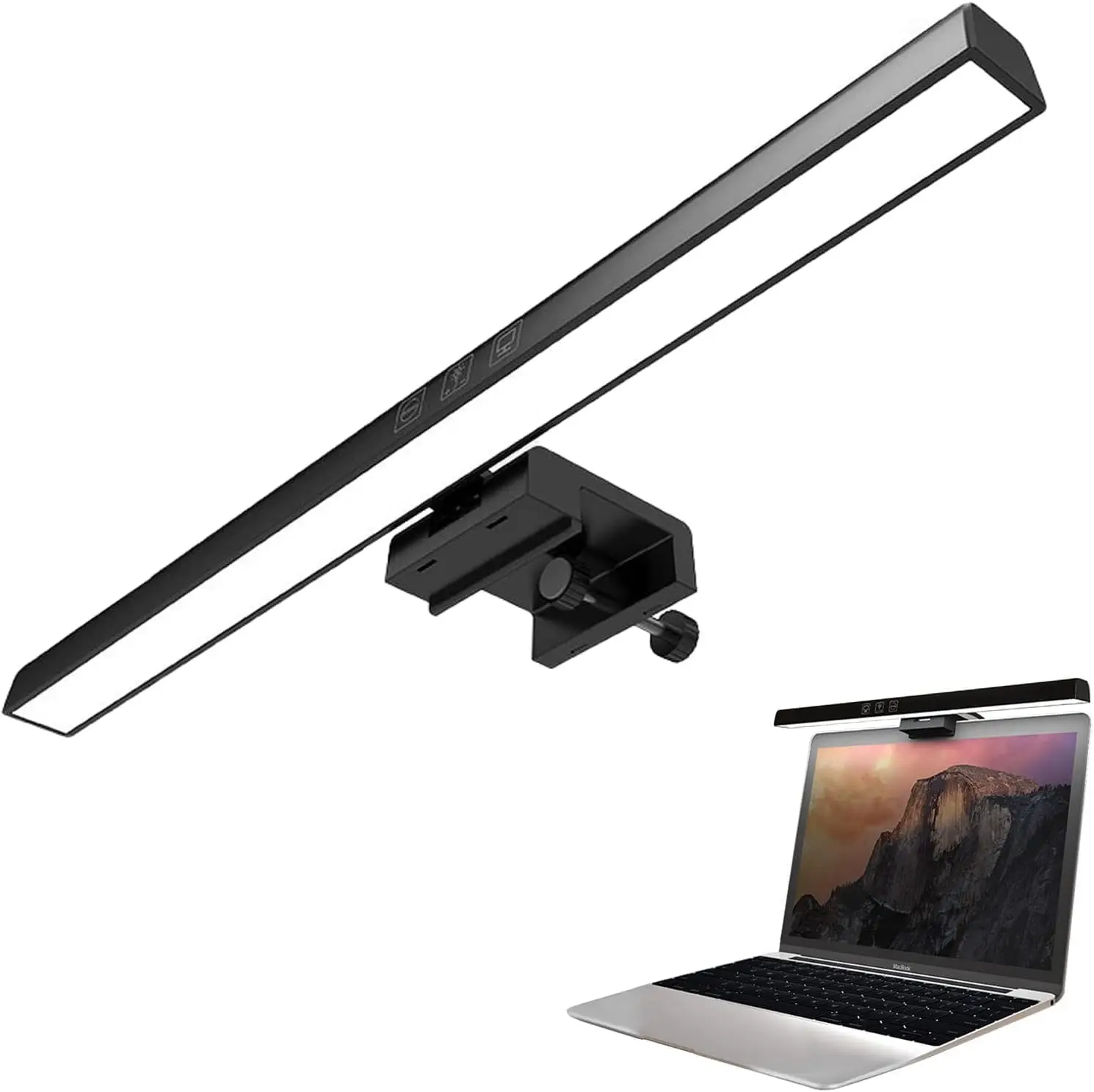 50cm Computer Monitor Light: 3 Color Eye-Care LED Lamp,Touch Control Adjustable Brightness Lamp ,USB,Home Office Computer Work