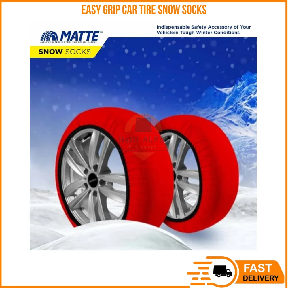 For Winter Easy Grip Car Tire Snow Socks-Active Series (Textile Snow Chain-For Safe Driving on Snowy and Icy Roads)