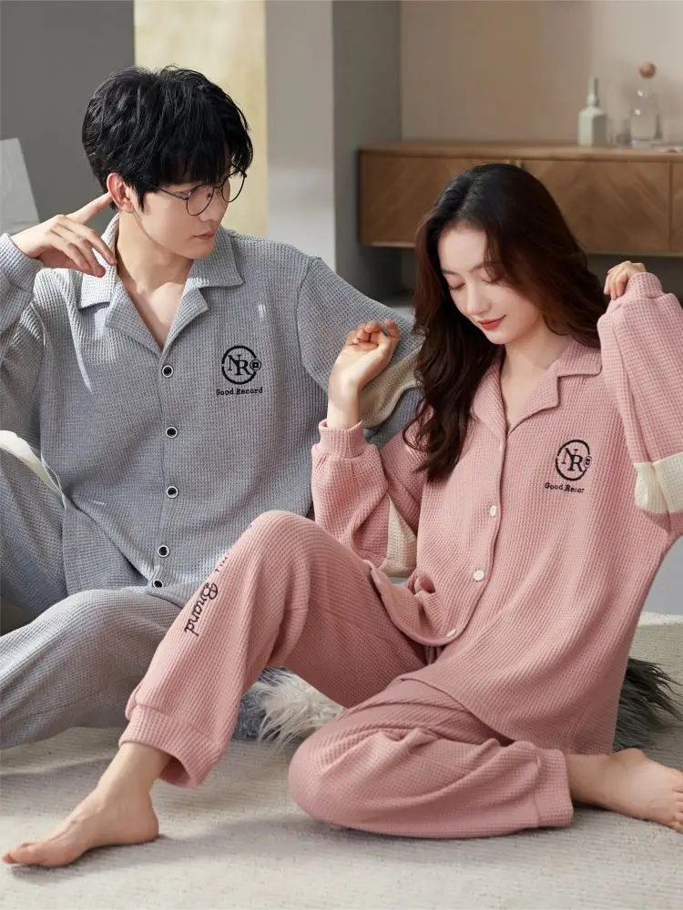 Pyjama Couple Winter Two Piece Set Pajamas for Women Cotton Sleeping Fluffy Loungewear New in Women\'s Sleepwear Underwear man