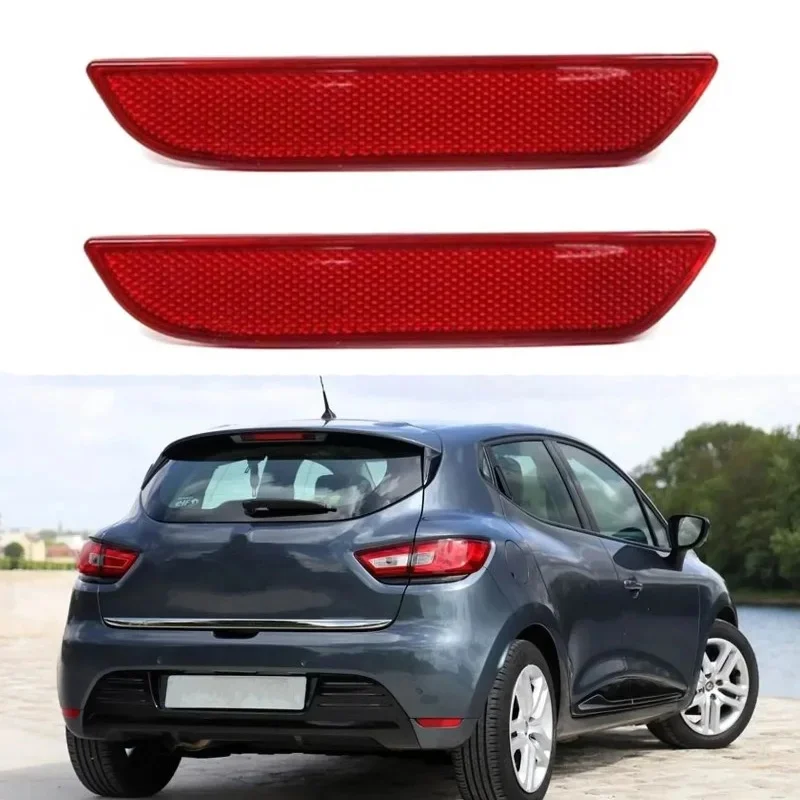 Réflecteur de pare-chocs arrière de voiture 265659650 R pour Renault Clio MK4 09 Tce 12 16v 2012-2021 bandes réfléchissantes automatiques accessoires décoratifs