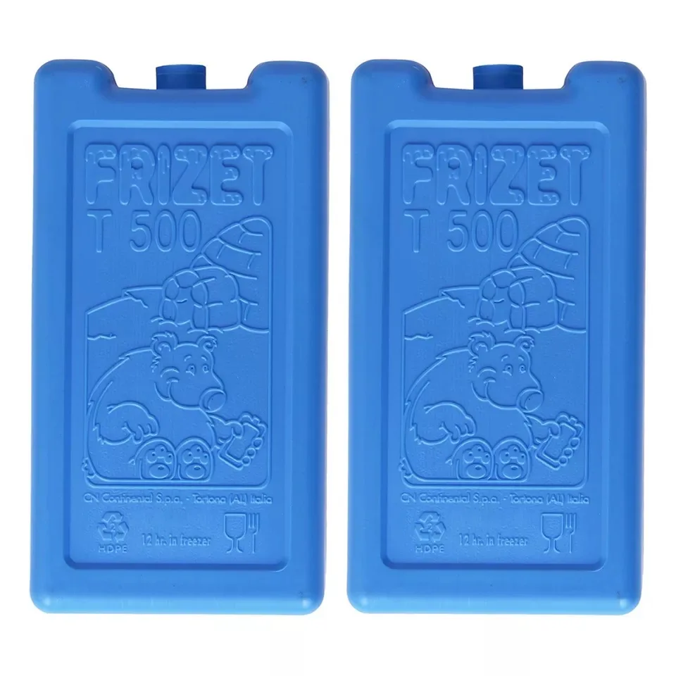 Accumulatore di ghiaccio da 4 pezzi per frigorifero portatile, confezione da 4 pezzi di congelatore a piastre blu, piastra di ghiaccio per borsa