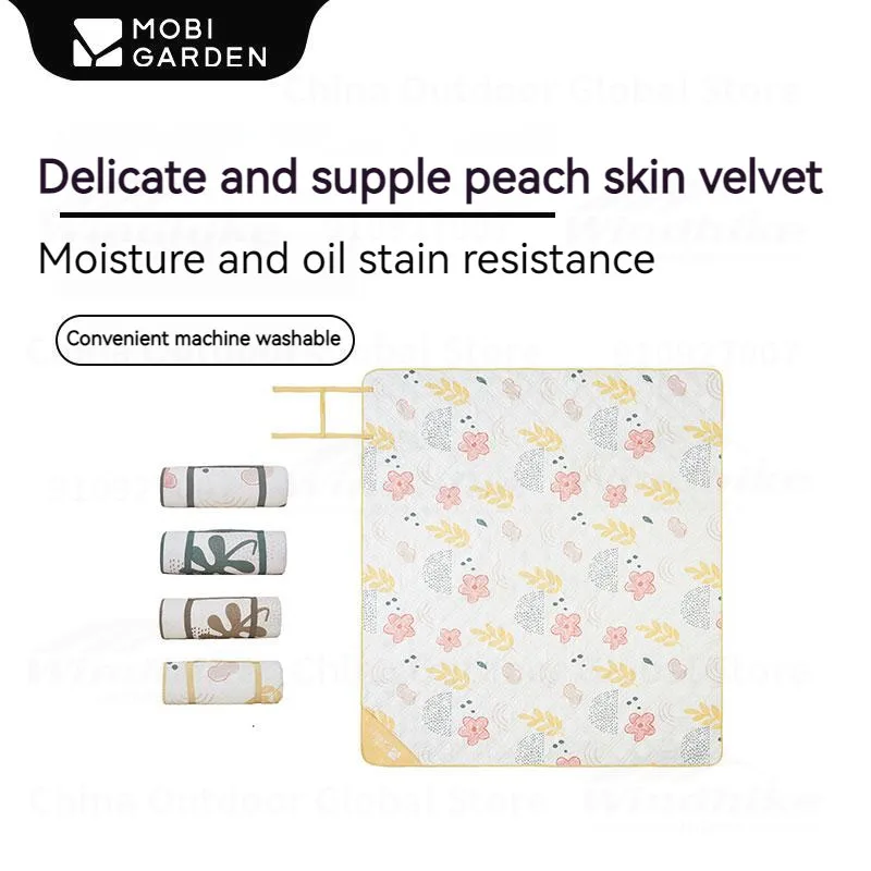 MOBI GARDEN Picnic Comfortable Peach Skin Mat Park Outdoor Camping Waterproof Moisture-Proof Machine Washable UWltrasonic Mat