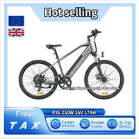 ENGWE P26 bike electric bicycle 250W 36V 17AH removable battery tire urban road cross-country mountain electric bicycle bike