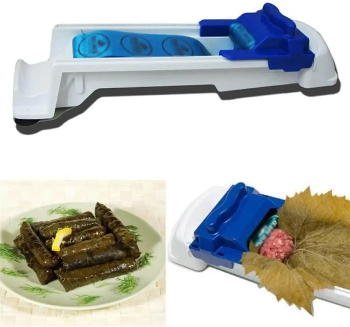 Vegetable Meat Rolling Machine Stuffed Grape Leaf Vegetable Cabbage Meat Roller Wrapping Kitchen Gadget Sushi Roll Tool