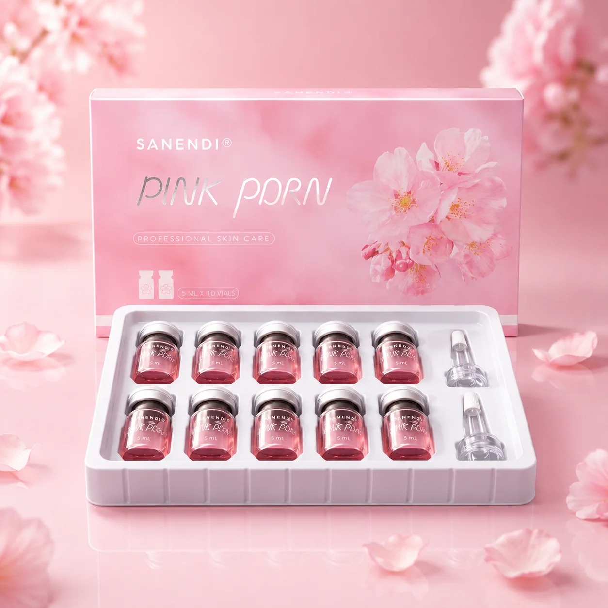 SANENDI PDRN Korean Salmon DNA Facial Serum Face Skin Glow Peptide Hyaluronic Acid Essence Dermapen Serum
