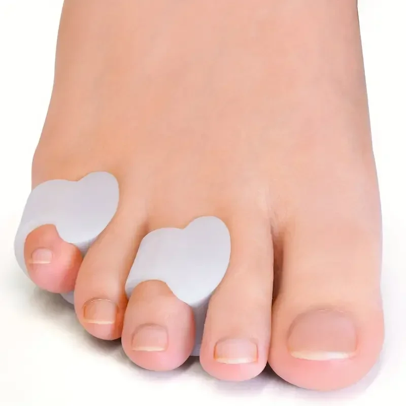 1 Paar/2Pc Teen Separator, separator Vinger Voetverzorging Protector Siliconen Teen Hallux Valgus Bunion Relief Corrector Bunion Pads - afbeelding 2
