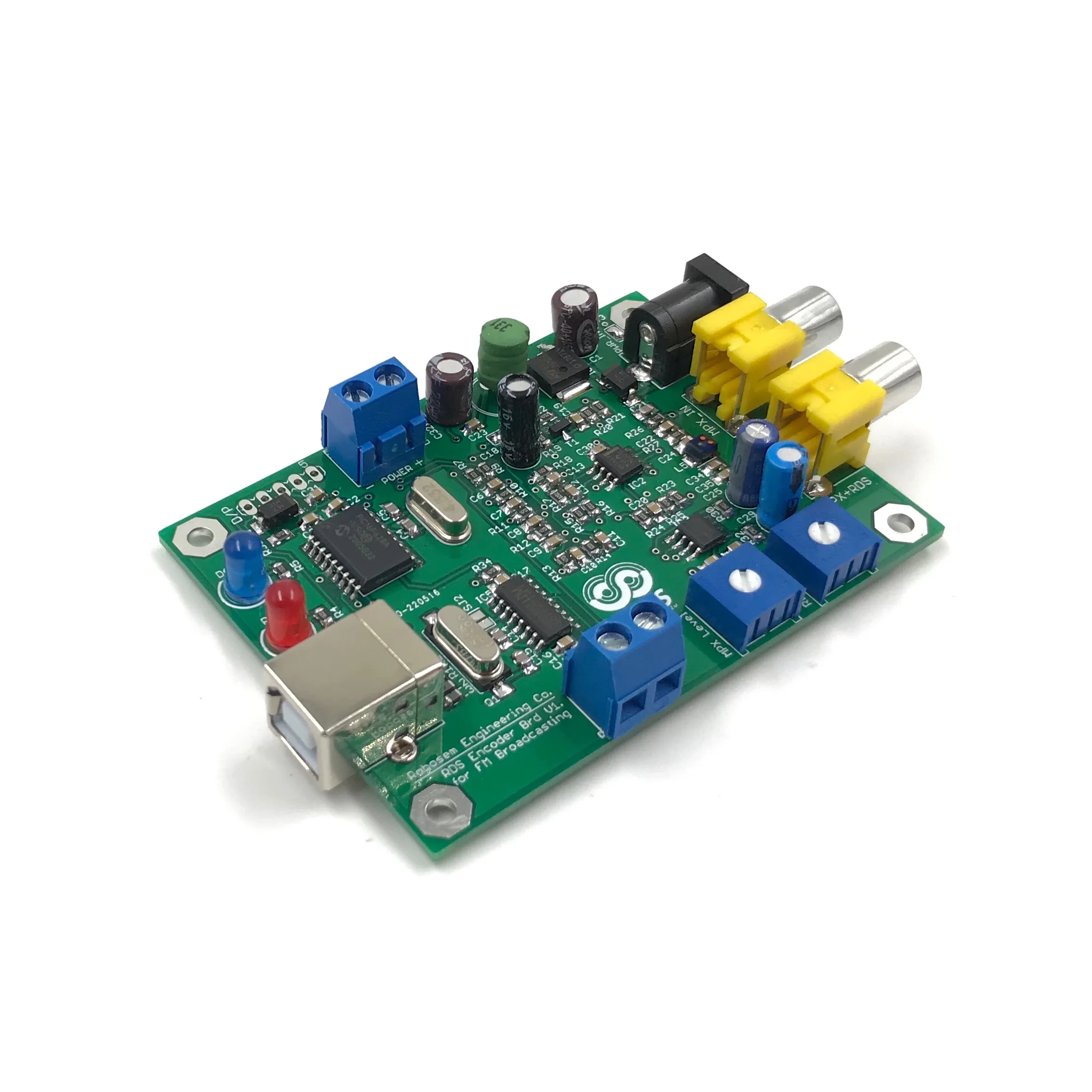 RDS Encoder Circuit Board Module MonRDS for FM PLL Transmitter Radio Broadcast Station PS RT PTY DI TP TA MS MPX Broadcasting