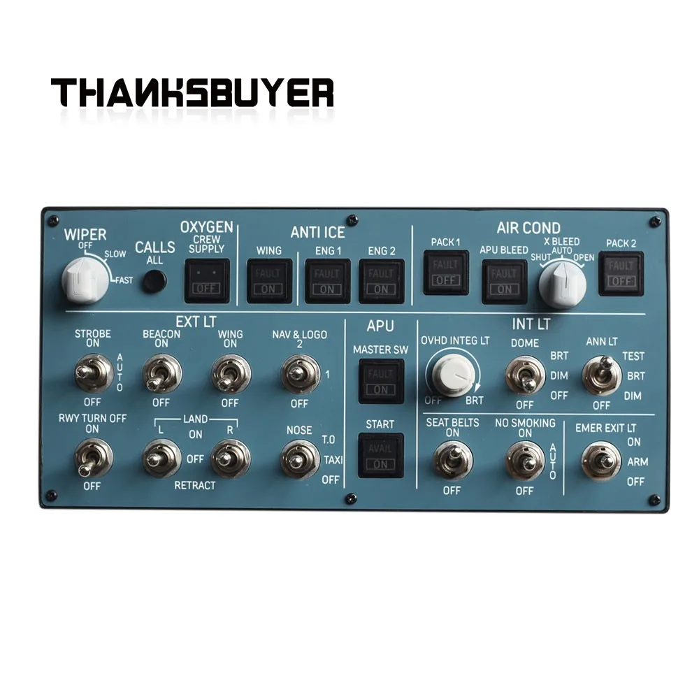 

Нижняя панель QMOVH-A для мини-симулятора полета Airbus, совместимого с MSFS2020 2024/X-Plane 11 12