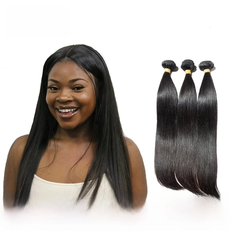Braziliaanse 11A Steil Haar Bundels Nieuwe Ster Maagdelijk Menselijk Haar Weven Natuurlijke Kleur Cuticula Uitgelijnd Ruwe Haarverlenging - afbeelding 2