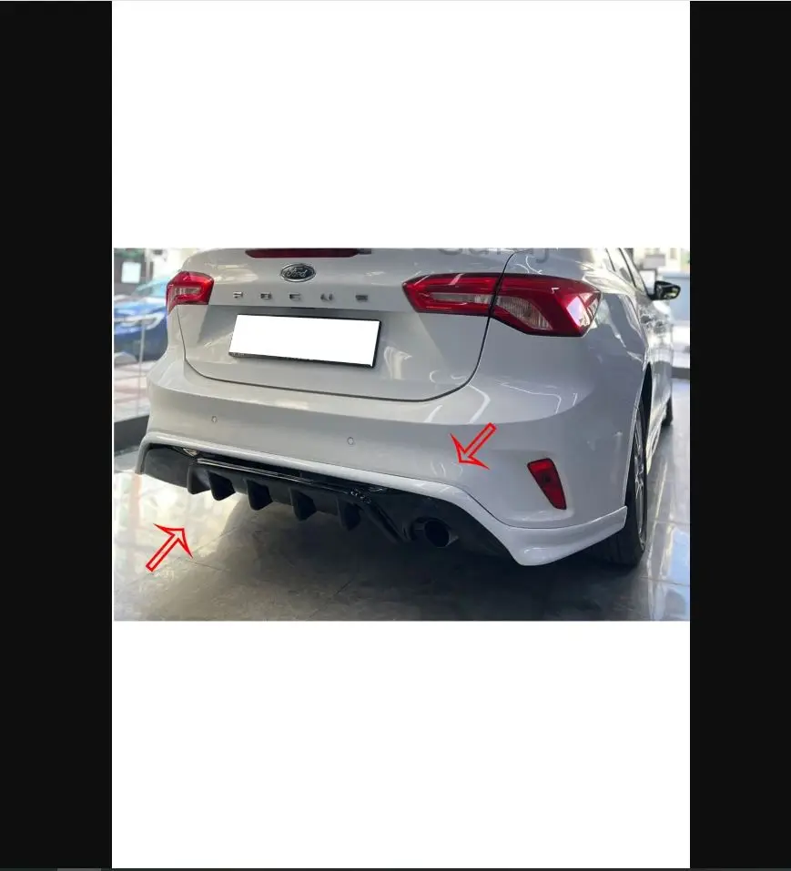 For Ford Focus 4 Compatible Sedan Rear Insert Plastic Diffuser 2019 2020 2011 2022 - Auto Styling Modify Tuning Lights Car