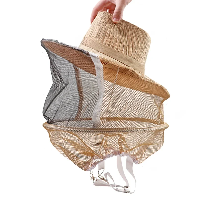 Apiculteur Anti abeille chapeau ruche apiculture Cowboy chapeau moustique abeille insecte filet voile tête visage protecteur apiculteur équipement
