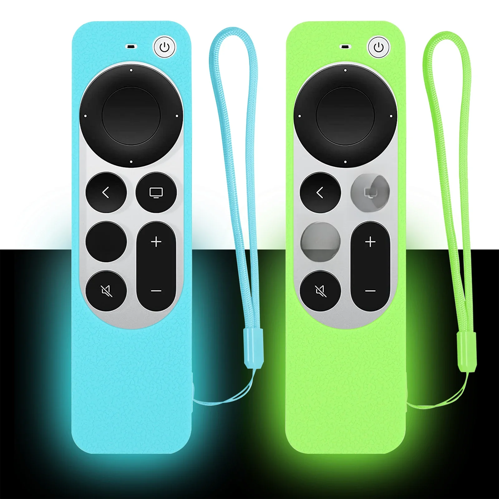 Étui de protection en Silicone coloré, 1 paire, adapté à la télécommande Apple TV Siri, housse étanche, légère, antidérapante, rectangulaire