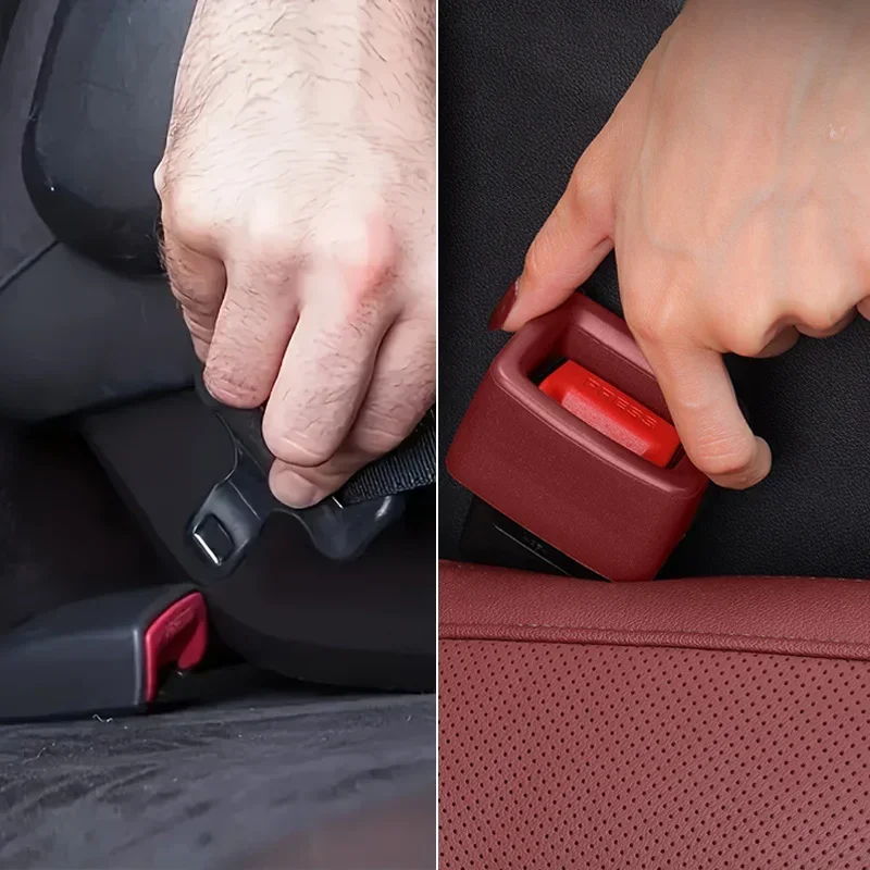 1Pc Universal Car Safety Belt Buckle Holder Silicon Buckle Protective Cover Auto Car Seat Belt Buckle Holder In Upright Position