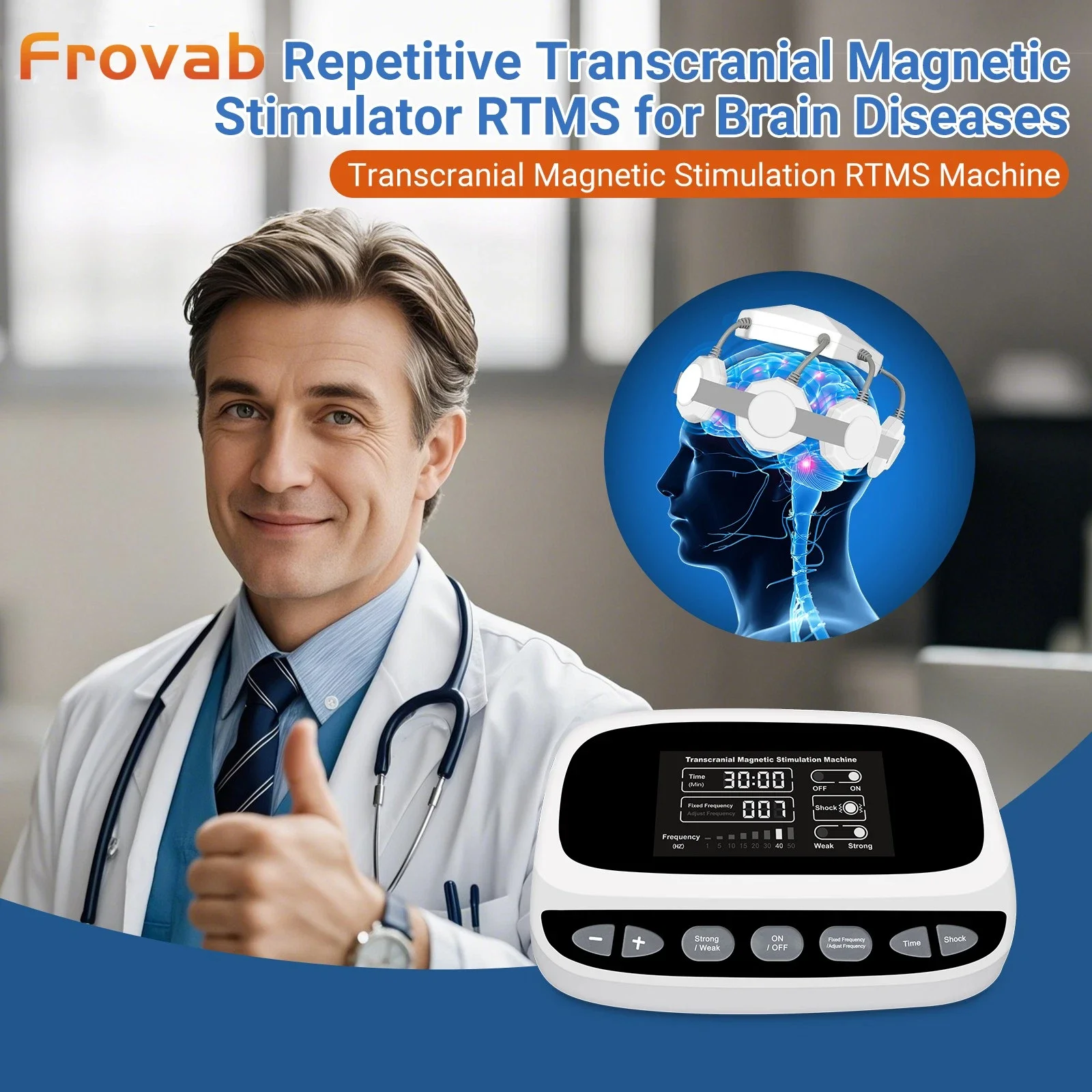 

Магнитное стимуляционное устройство для мозга, профессиональная машина TMS, восстановление заболеваний Паркинсона, неинвазивная терапия, облегчение тревоги