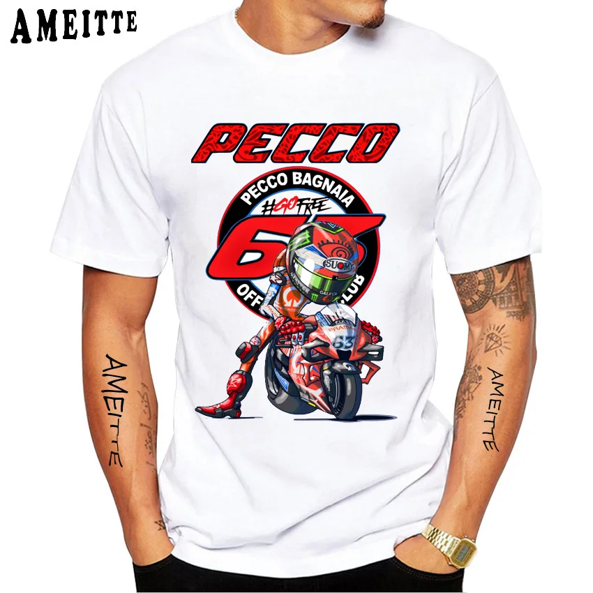 Pecco Bagnaia 63 Francesco 2022 World Champion Gift Classic T-Shirt Boy Casual T shirts Harajuku Motorcycle Sport White Tee