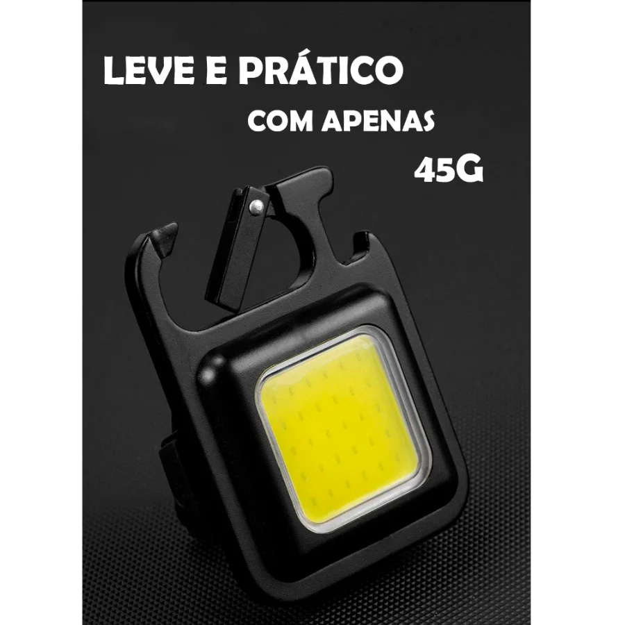 Mini Lanterna Com Led 4 Modos de Luz 4 Funções, Chaveiro portatil e abridor de garrafas