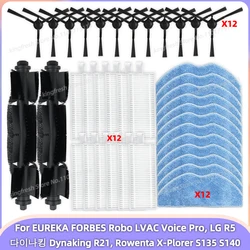 Подходит для EUREKA FORBES Robo LVAC Voice Pro, LG R5 R580HK / R580WK / R585HKA / R585WKA Запчасти Основной валик Боковая щетка HEPA фильтр Ткань для мытья