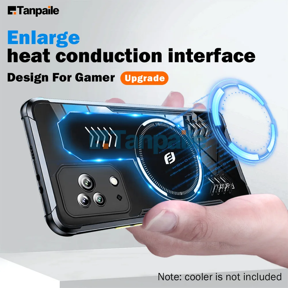 Tanpaile Cooling Magnetic Phone Case For Xiaomi Black Shark 5 Pro Mix 4 Magsafe Heat Dissipation Cover