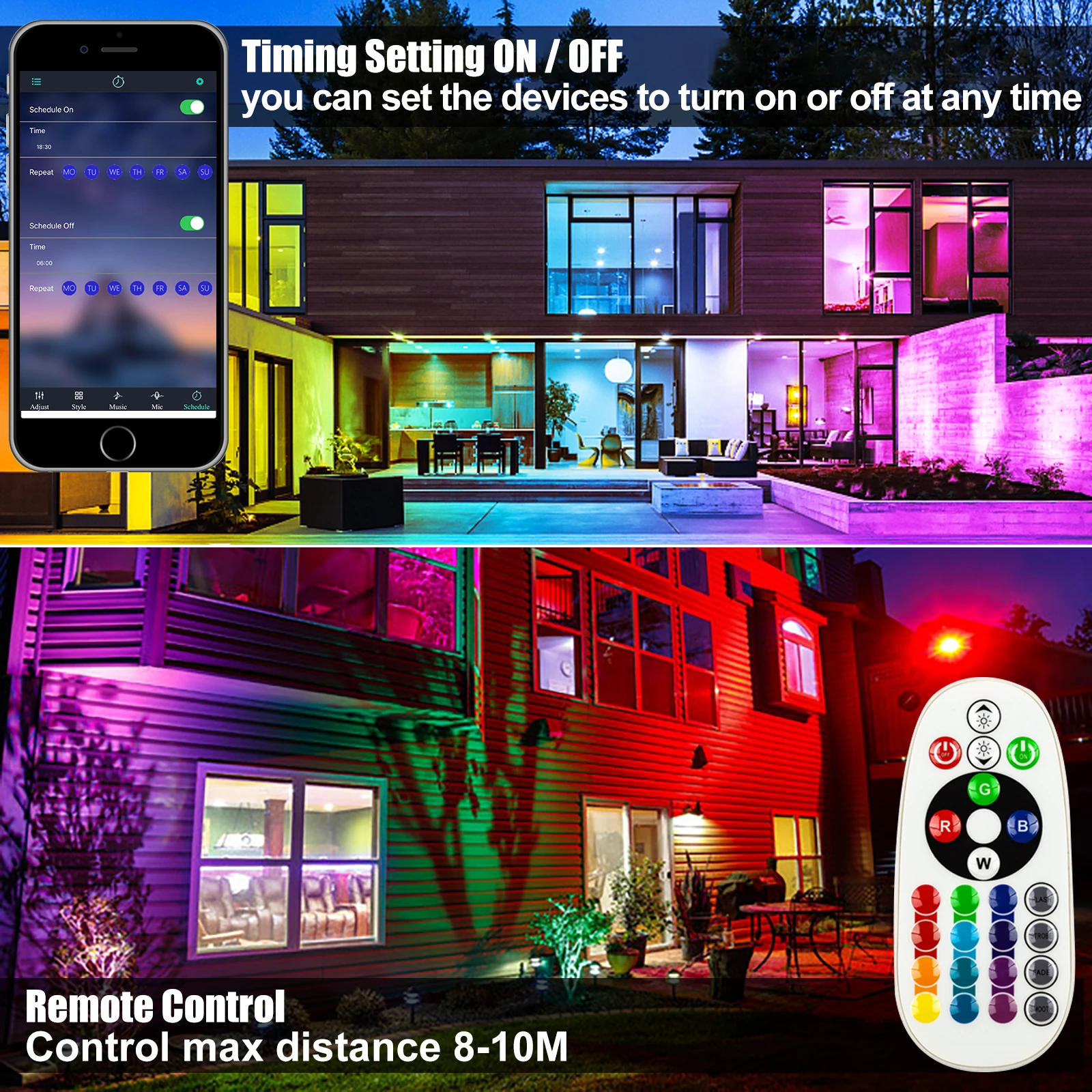 RGB LED Strip Light Music Sound Control Pickup ritmo lampada ambientale atmosfera luci notturne per Bar Car Room TV Gaming Decoration