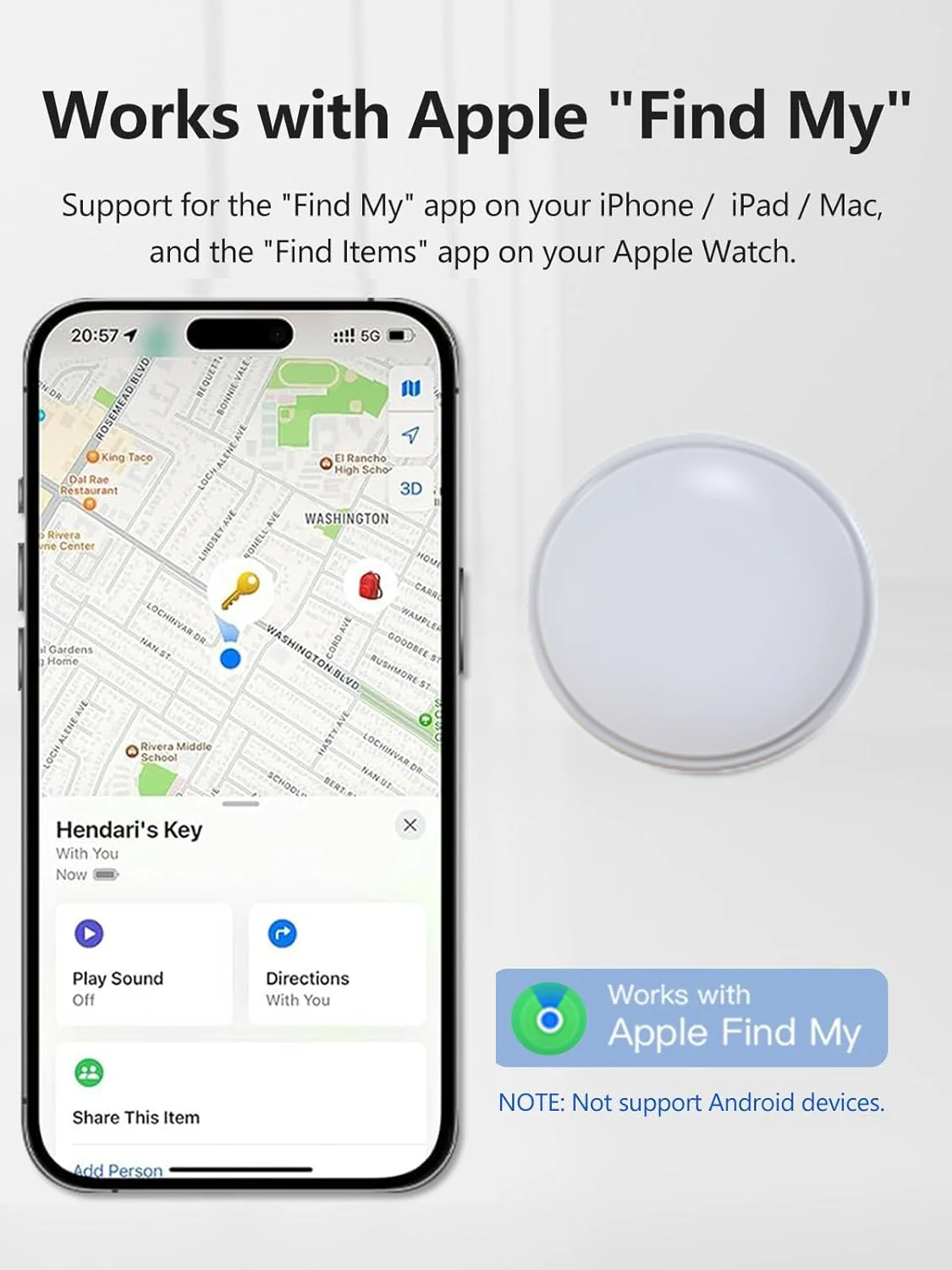 Упаковка из 4 смарт-трекеров (только IOS), работа с Apple Find My, GPS, умный трекер глобального позиционирования для сумки для ключей, автомобильного кошелька