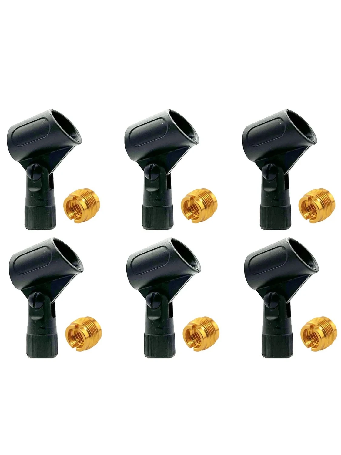 

5 Core Microphone Clip Holder 6 Pieces with Screw Adapters 5/8 to 3/8 Inch MC 07 6PCS