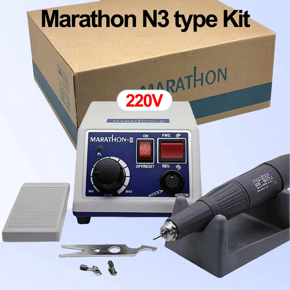 

220V Set Dental Marathon N3 Type Dental Electric Smt Marathon Motor Micromotor Machine N3 35K Rpm H37L1 Handpiece 110V 220V