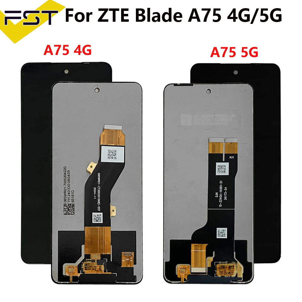 Original For ZTE Blade A75 4G LCD ZTE A75 5G Display Screen+Touch Panel Digitizer For ZTE Blade A75 5G Z2357N Blade A75 4G LCD