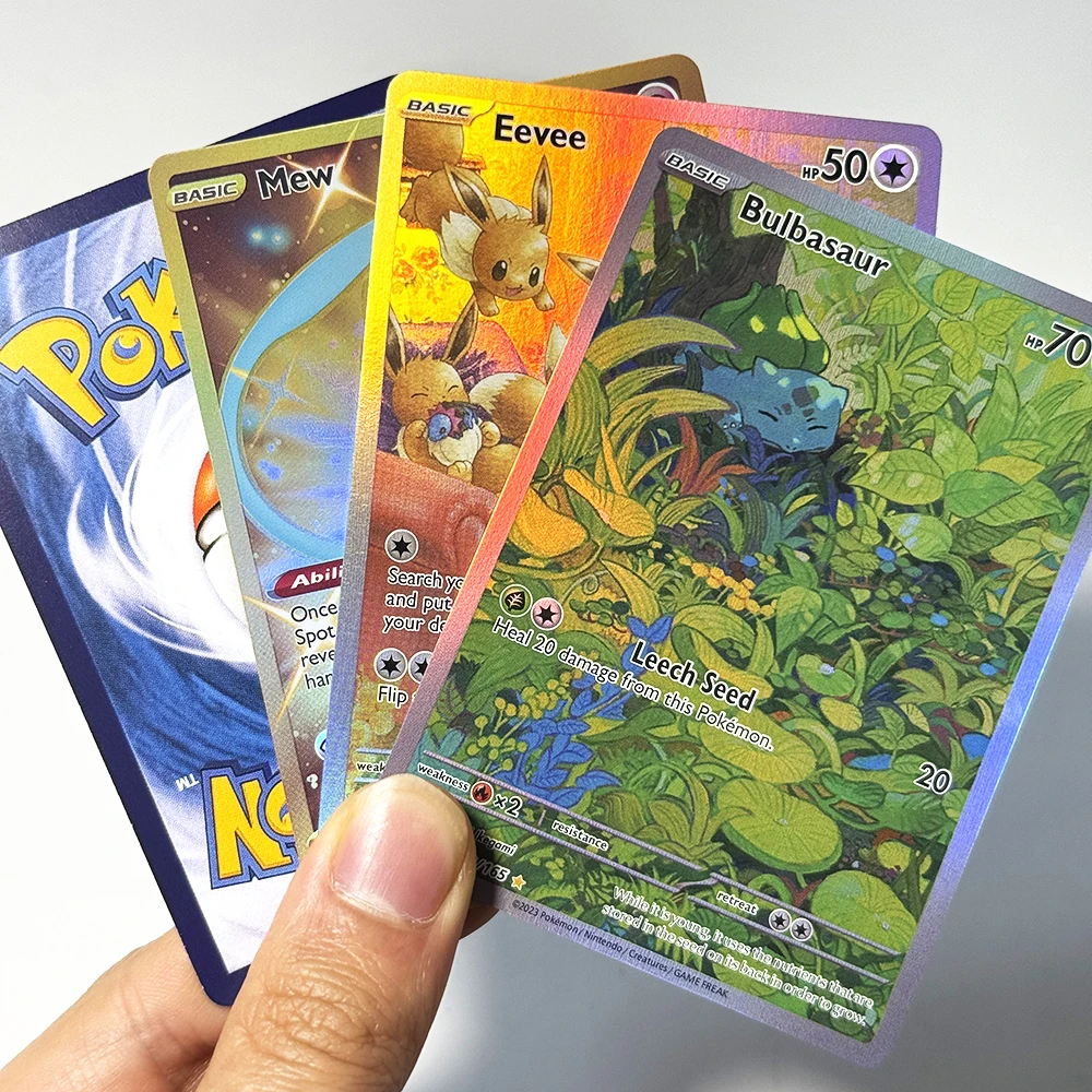 PKM BASIC Game  Foil Cards PTCG Proxy Armored Mewtwo Bulbasaur Eevee on the Ball Eevee Lugia Mew Mewtwo  Shining Lugia Squirtle view 5