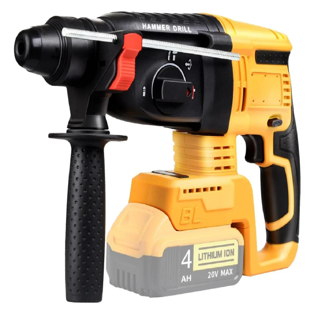 26mm Brushless bezprzewodowy Rotary Hammer Drill, Electric Impact Hammer for Makita 18V/21V bateria, 3-Mode Multifunctional Power Too brak baterii wariant: No battery, Battery, Cordless