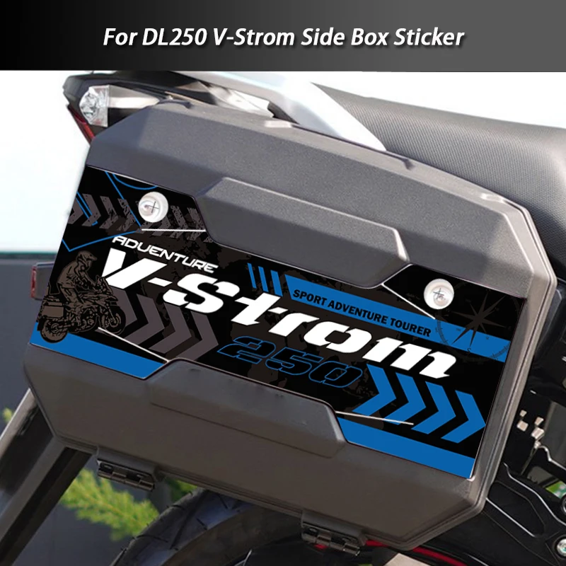 3M Motorcycle Side Box Sticker Pads Tail Luggage Case Pannier Decal Waterproof  For Suzuki DL250 V-Strom 250