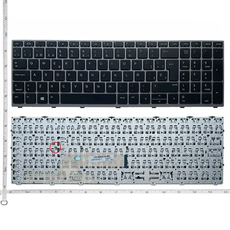 Nowa klawiatura do laptopa HP Probook 450 G5 455 G5 470 G5 650 G4 650 G5, angielska, czarna, podświetlana, US/SP/UK — zdjęcie produktu 7